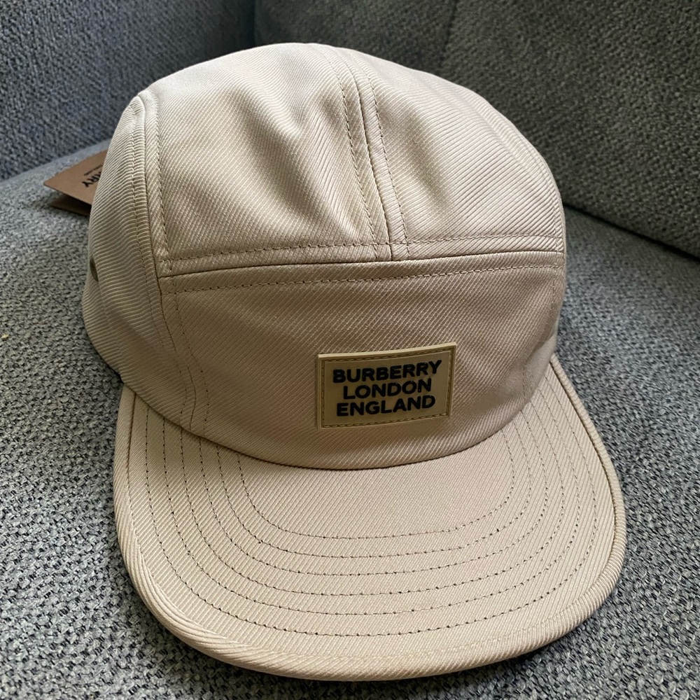 Burberry Beige Canvas 5-Panel Baseball Cap